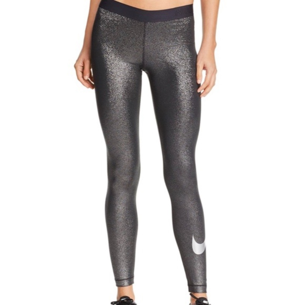 NWT Nike Pro Cool Sparkle Tights Dri-Fit - Picture 1 of 4